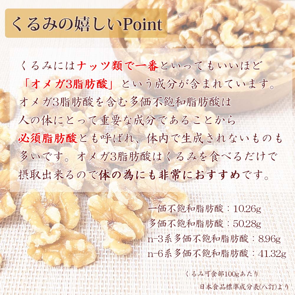 カルフォルニア産 無塩 くるみ LHP 1kg 話題のクルミがお買い得