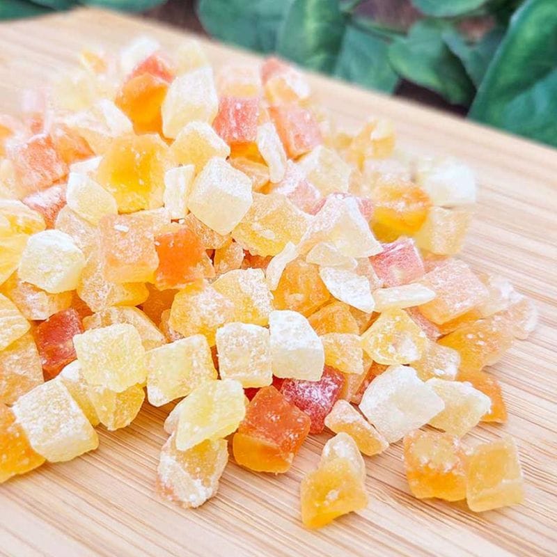 ドライパパイヤ 8mm ダイスカット 業務用 1kg ドライフルーツ 有糖 チャック付き