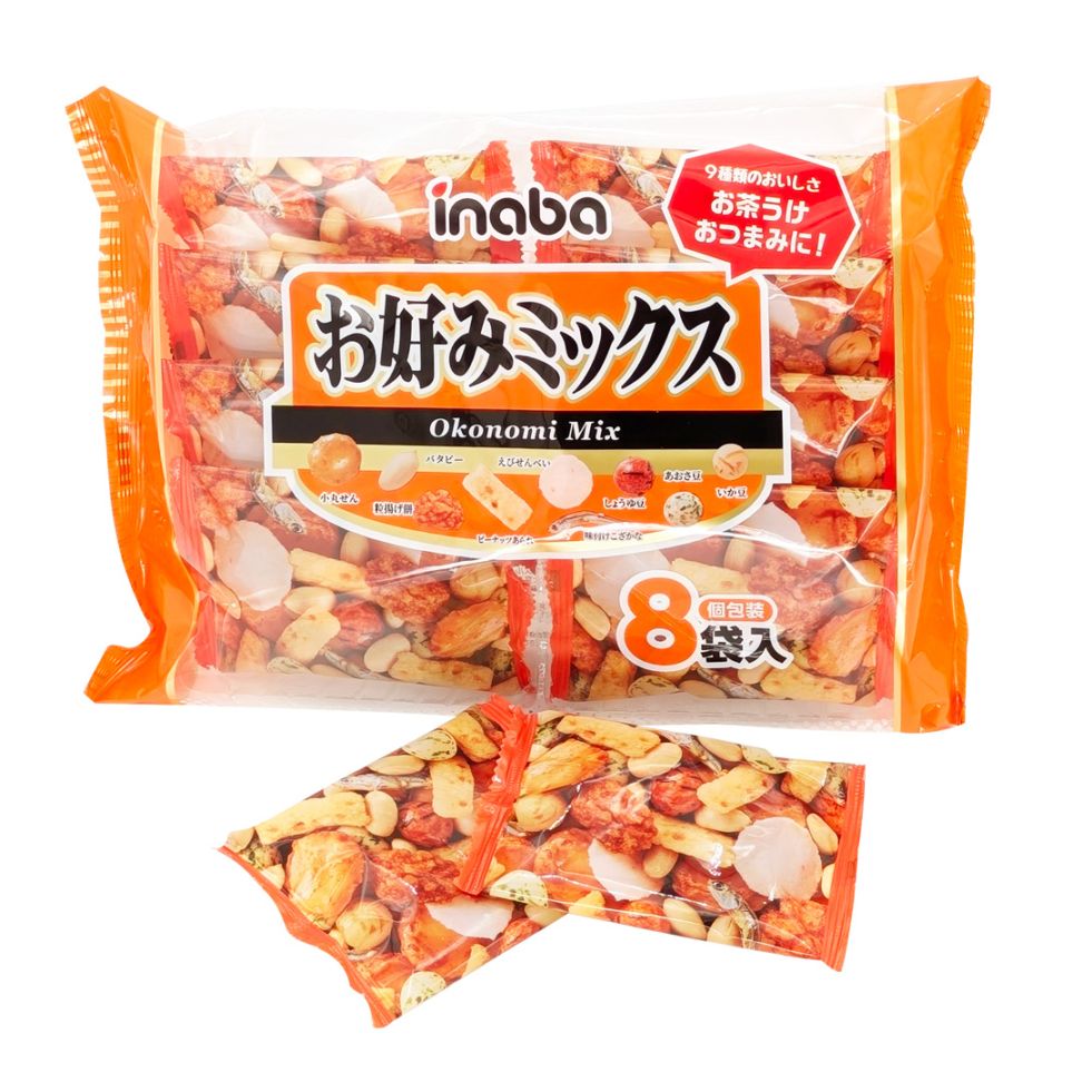 稲葉ピーナツ お好みミックス 8袋入り 176g