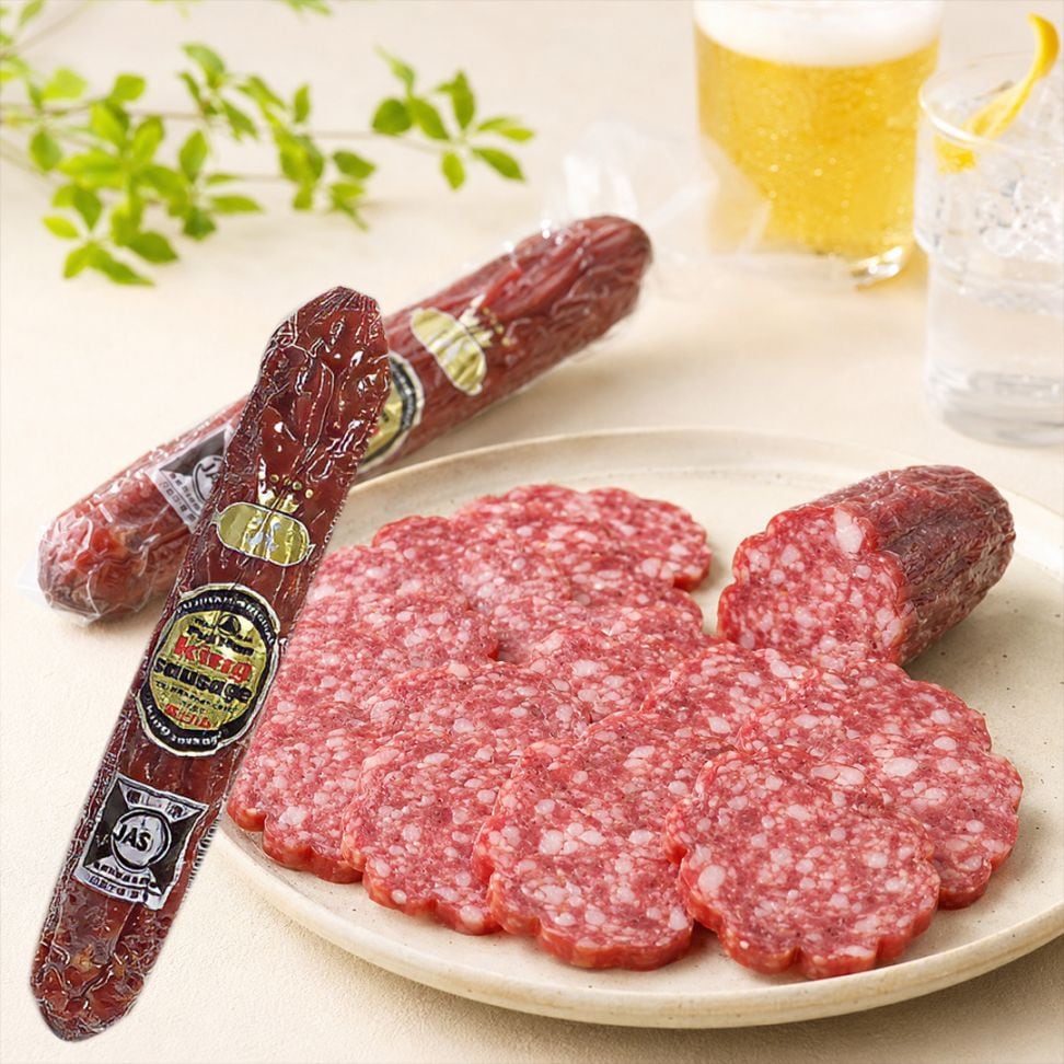 富士ハム キングサラミ 150g(中) × 10本セット  サラミ の王様 ビール の おつまみ ピザ材料に