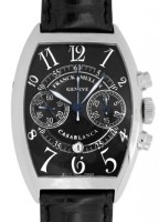 フランクミュラー 8885CCCDT カサブランカ クロノグラフ SS 黒文字盤 自動巻き レザー