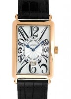 フランクミュラー 1150SCDT  ロングアイランド デイト 18Kピンクゴールド シルバー文字盤 自動巻き レザー