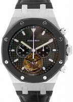 オーデマピゲ - ロイヤルオーク トゥールビヨン クロノグラフ | AUDEMARS PIGUET | 26377SK.OO.D002CA.01 | 44mm SS 黒文字盤 手巻き レザー | 未使用品  |