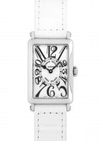 フランクミュラー 902QZ レディース ロングアイランド SS シルバー文字盤 クォーツ レザー