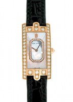 ハリーウィンストン - レディース アヴェニューC エメラルド ダイヤモンドベゼル | HARRY WINSTON | AVCQHM19RR037 | PG シルバー文字盤/ダイヤモンド クォーツ レザー