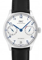 IWC - ポルトギーゼ オートマティック 7DAYS | INTERNATIONAL WATCH COMPANY | IW500705 | SS シルバー文字盤/青針 自動巻き レザー