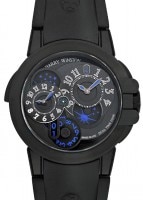 ハリーウィンストン - オーシャン デュアルタイム ブラックエディション ザリウム（DLC） | HARRY WINSTON | OCEATZ44ZZ007 黒文字盤 自動巻き ラバー