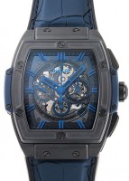 ウブロ - スピリット オブ ビッグバン オールブラックブルーセラミック | HUBLOT | 601.CI.0190.GR.ABB15 | スケルトン文字盤 自動巻き ラバー | 100本限定
