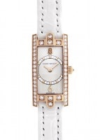 ハリーウィンストン - レディース アヴェニューC ミニ アールデコ ベゼルダイヤ| HARRY WINSTON | AVCQHM16RR037 | PG シルバー文字盤/ダイヤモンド クォーツ レザー