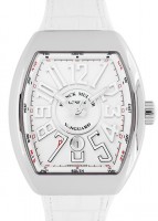 フランクミュラー V45SCDT ヴァンガード デイト SS(ポリッシュ) 白文字盤 自動巻き ラバーアリゲーター