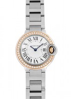 カルティエ - レディース バロンブルー | CARTIER | SM ベゼルダイヤ | WE902079 | PG&SS 白文字盤 クォーツ ブレスレット |