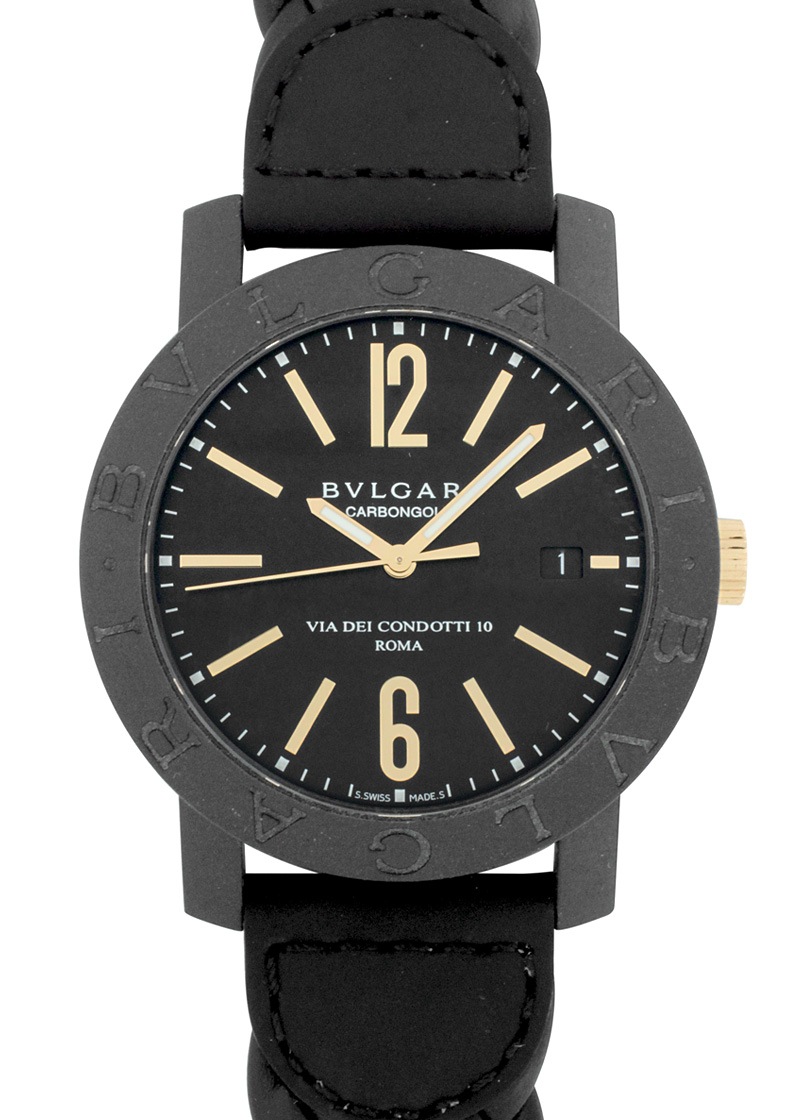 BVLGARI BBP40BCGLD/N 自動巻き時計 本体 ブルガリ BBP40BCGLD/N ブルガリブルガリ カーボンゴールド SS 黒文字