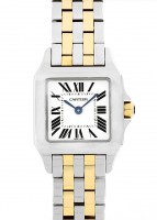 カルティエ - レディース サントス ドゥモワゼル | CARTIER | W25066Z6 | SM YG&SS 白文字盤 クォーツ ブレスレット | 未使用品  |
