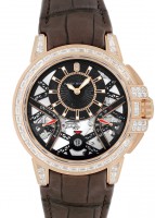ハリーウィンストン - オーシャン バイレトログラード オートマティック | HARRY WINSTON | OCEABI42RR002 | 42mm バゲットダイヤケース RG スケルトン文字盤 自動巻き レザー | 世界限定20本