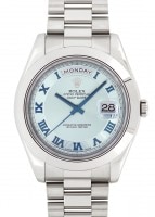ロレックス - オイスター パーペチュアル デイデイト II | ROLEX | 218206 | PT アイスブルー文字盤 自動巻き ブレスレット | 中古