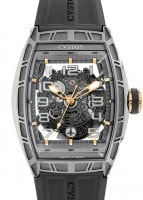 クストス - チャレンジ ジェットライナー | CVSTOS | CVT-JET-SL-CP5N TT | RG/TI スケルトン文字盤 自動巻き ラバー