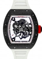 リシャール ミル - ジャパンレッド カーボン | Richard Mille | RM055 スケルトン文字盤 手巻き ラバー | 日本50本限定 |