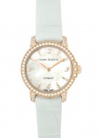 ハリーウィンストン - レディース ミッドナイト オートマティック | HARRY WINSTON | MIDAHM29RR001 | RG 白シェル文字盤 自動巻き レザー |