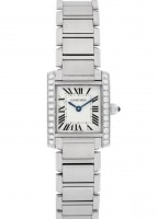 カルティエ - レディース タンクフランセーズ | CARTIER | W4TA0008 | SM ダイヤモンドベゼル SS シルバー文字盤 クォーツ ブレスレット