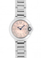 カルティエ - レディース バロンブルー | CARTIER | W6920038 SM SS ピンク文字盤 クォーツ ブレスレット | 中古 |