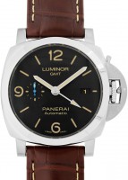 オフィチーネパネライ - ルミノール 1950 3デイズ GMT オートマティック アッチャイオ | OFFICINE PANERAI | PAM01320 | SS 黒文字盤 自動巻き レザー | 未使用品  |