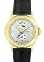 パテックフィリップ - カラトラバ トラベルタイム | PATEK PHILIPPE | 5134J-011 | YG シルバー文字盤 自動巻き レザー | 中古 |