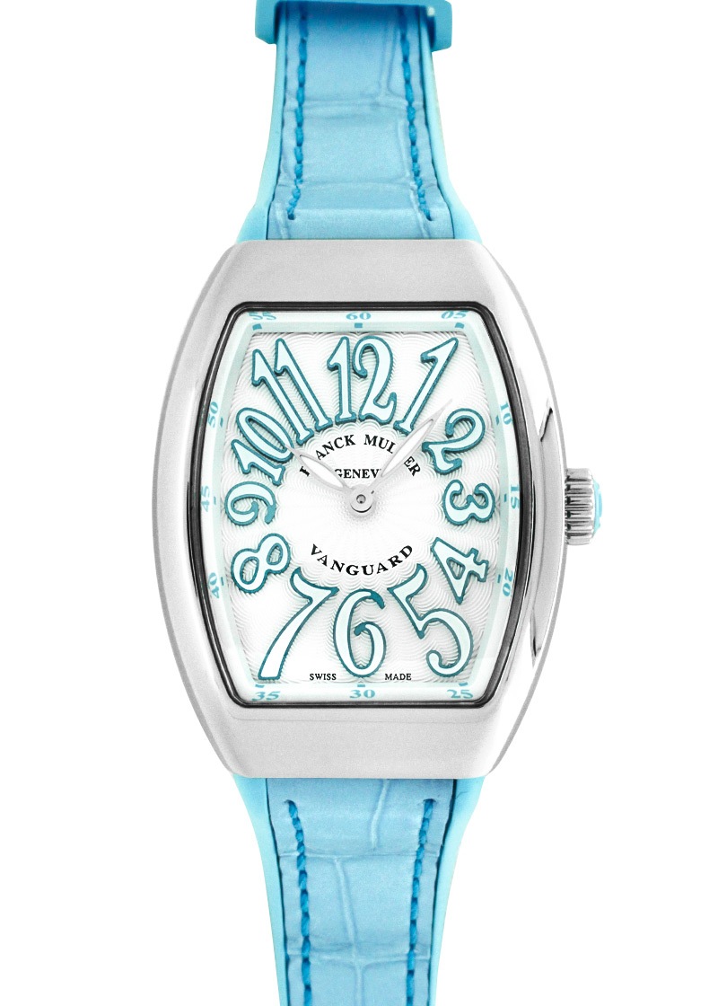 フランクミュラー V29QZ レディース ヴァンガード SS シルバー/ブルー