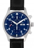 IWC - パイロットウォッチ クロノグラフ プティプランス | INTERNATIONAL WATCH COMPANY | IW377714 | SS ブルー文字盤 自動巻き レザー | 中古 |