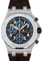 オーデマピゲ - ロイヤルオーク オフショア クロノグラフ | AUDEMARS PIGUET | 26470ST.OO.A099CR.01 | SS ブラウン/ブルー文字盤 自動巻き レザー