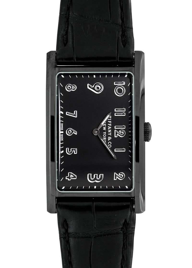 ティファニー　レザー時計ケース　定価190,000円 ティファニーの時計「ティファニー スクエア」にステンレススチール