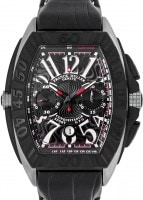 フランクミュラー - コンキスタドール グランプリ クロノグラフ | FRANCK MULLER | 9900CC DT GPG | TI 黒文字盤 自動巻き レザー |