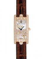 ハリーウィンストン - レディース アヴェニューC ミニ リリークラスター ダイヤモンドベゼル | HARRY WINSTON | AVCQHM16RR041 | RG 白シェル文字盤/ダイヤモンド クォーツ レザー | 未使用品  |