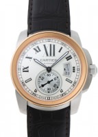 カルティエ - カリブルドゥカルティエ | CARTIER | W7100039 | 18KPG＆SS シルバー文字盤 自動巻き レザー | 委託品 | 未使用品  |