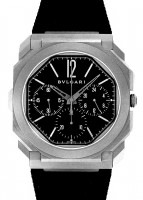 ブルガリ - オクト フィニッシモ クロノグラフ | BVLGARI | 103371 | GMT TI 黒文字盤 自動巻き ラバー | 未使用品  |