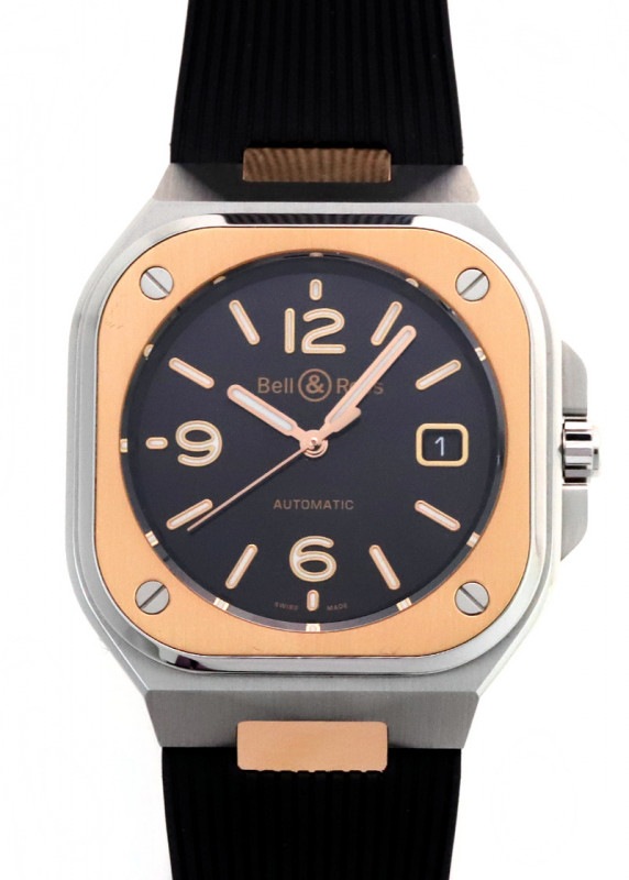 Bell & Ross ベル&ロス　BR05 自動巻き腕時計 ラバーベルト黒 BR-05 GMT Black