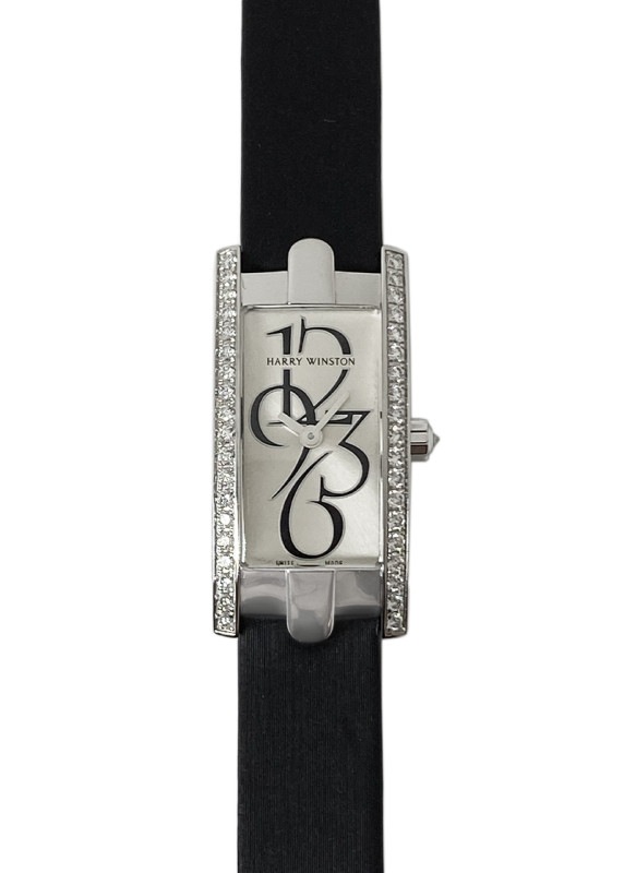 【HARRY WINSTON/ハリーウィンストン】 アヴェニューCミニ　ベゼルサイドダイヤモンド AVCQHM16WW040 腕時計 K18WGホワイトゴールド クオーツ シルバー文字盤/革 レディース【中古】【真子質店】【BL】【YxMox】 0000000083662_q5upSlx.jpg