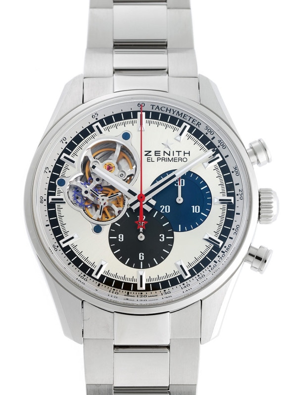 【超美品！】ゼニス　クロノマスター　Tオープン　エルプリメロ　40mm　ギョシェ 中古品A【ZENITH】ゼニス クロノマスター エル・プリメロ 36000VpH Ref
