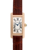 カルティエ - タンクアメリカン | CARTIER | W2607456 | SM PG シルバー文字盤 クォーツ レザー | 中古