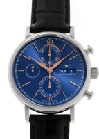 IWC - ポートフィノ クロノグラフ | INTERNATIONAL WATCH COMPANY | IW391036 | SS ブルー文字盤 自動巻き レザー | 中古