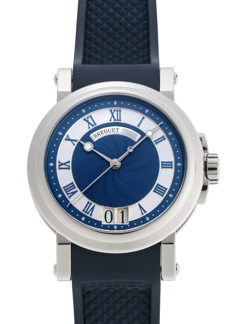 ブレゲ マリーン ラージデイト 自動巻き 腕時計 ラバー シルバー 5817ST/12/5V8 メンズ 40802049975 ブレゲ マリーンラージデイト 5817BA⁄12⁄9V8 中古 メンズ BRAND LIST