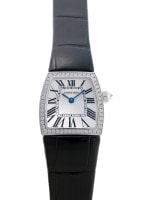 カルティエ - ラドーニャ SM ダイヤ | CARTIER | WE600351 | WG シルバー文字盤 クォーツ レザー | 中古