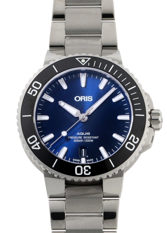 オリス 01 733 7732 4135 アクイスデイト 自動巻き メンズ腕時計 オリス - アクイス デイト | ORIS | 01 733 7732 4135-07 8 21 05PEB