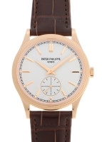 パテックフィリップ - カラトラバ | PATEK PHILIPPE | 6119R-001 | RG シルバー文字盤 手巻き レザー