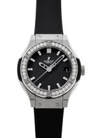 ウブロ - クラシックフュージョン ベゼルダイヤ | HUBLOT | 581.NX.1170.RX.1104 | TI 黒文字盤 クォーツ ラバー | 中古