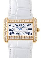 カルティエ - タンク ディヴァン LM ベゼルダイヤ | CARTIER | WA301156 | YG シルバー文字盤 クォーツ レザー | 中古