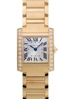 カルティエ - タンク フランセーズ SM ベゼルダイヤ | CARTIER | WJTA0039 | YG シルバー文字盤 クォーツ ブレスレット