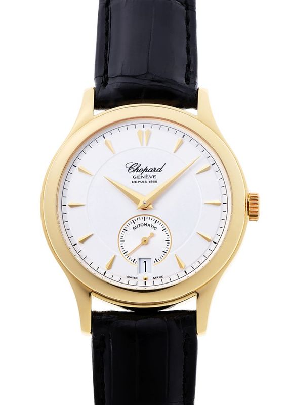 ショパール - L U C Cal 3 96 CHOPARD 16 1860 2 YG 白文字盤 自動巻き レザー 中古 名古屋・栄 高級腕時計店