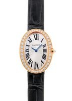 カルティエ - ベニュワール SM ベゼルダイヤ | CARTIER | WB520004 | PG シルバー文字盤 クォーツ レザー | 中古