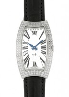 ベダ&カンパニー - レディース No.3 ロングトノー ダイヤモンドベゼル | BEDAT＆Co. | 384.030.600 | SS シルバー文字盤 クォーツ レザー