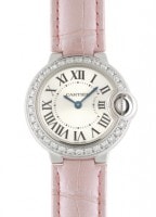 カルティエ - レディース バロンブルー | CARTIER | WE900351 | SM 18KWG シルバー文字盤 クォーツ レザー